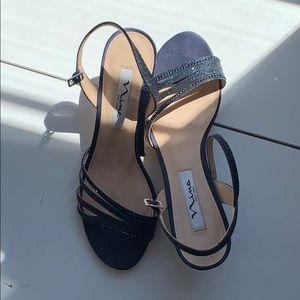 navy blue high heels